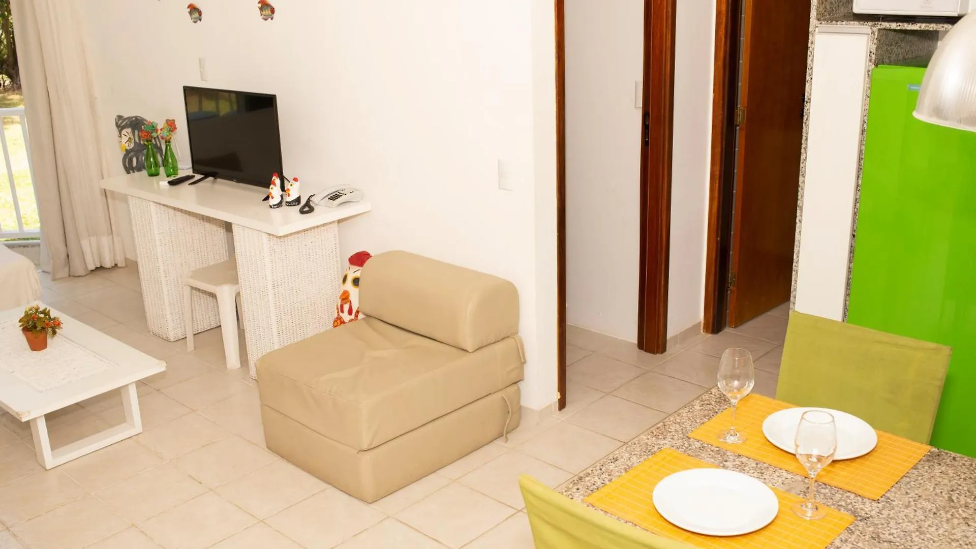 Flat Equipado Marupiara No Melhor Trecho Da Praia De Muro Alto, Beira-Mar Com Piscina, Varanda, Restaurante, Estacionamento E Wi-Fi, A 10' De Carro De Porto De Galinhas Apartamento